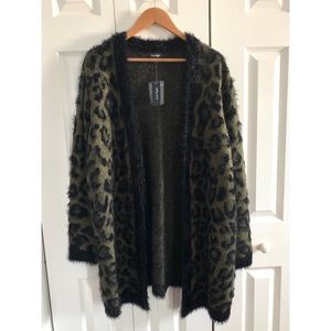 NWT Lord & Taylor Animal Print Cardigan